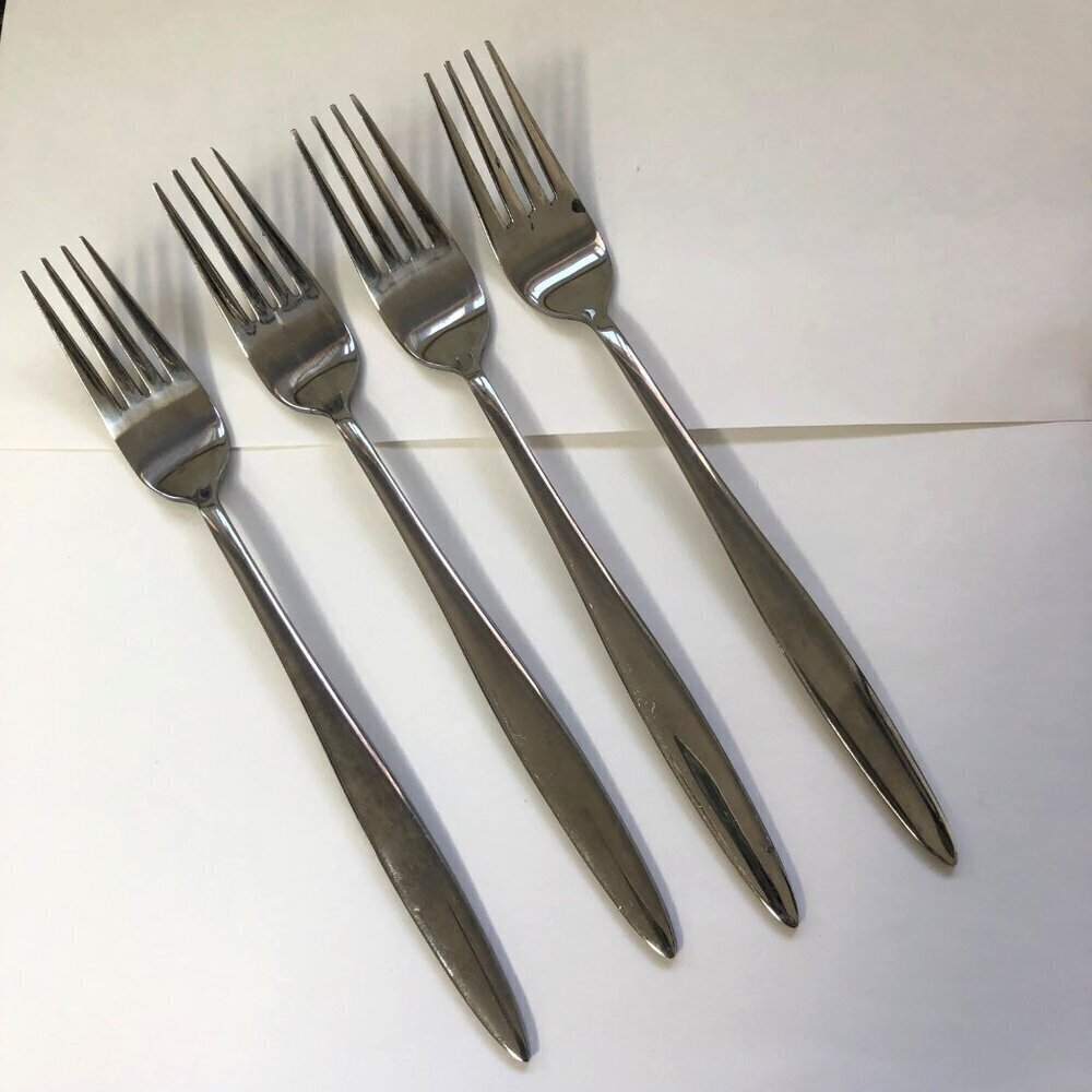 Brandani ANDROMEDA Dinner Forks 8 1/4" Flatware Set of 4 Stainless‎ Steel